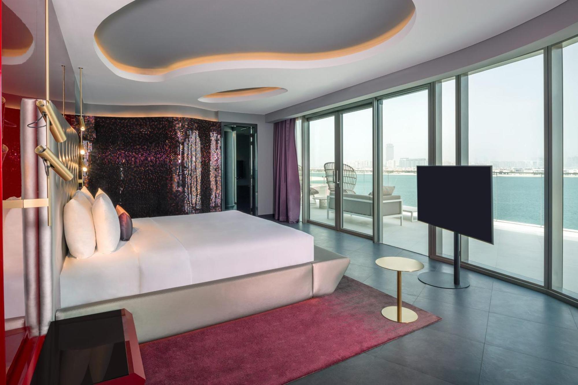 ดับเบิลยู ดูไบ - เดอะ ปาล์ม Hotel ภายนอก รูปภาพ A bedroom at W Dubai - Jumeirah Beach
